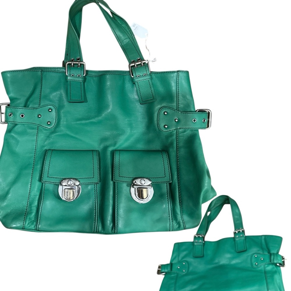 Marc Jacobs Green Leather Tote Bag